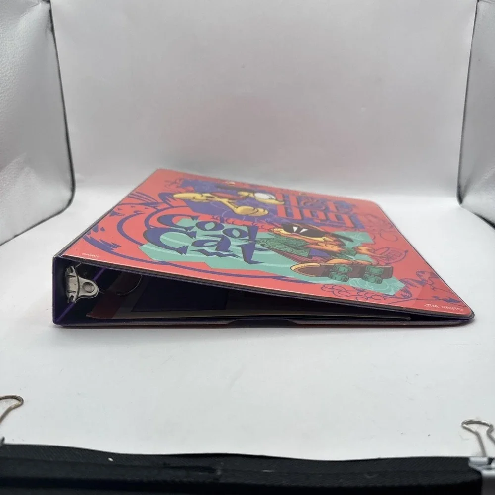 Vintage Garfield Mead 3-Ring Binder Planner Clipboard Metal Clip & Planner 1990s